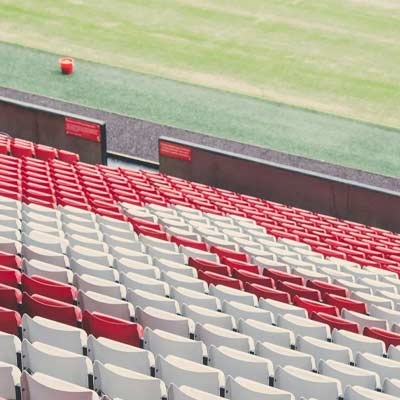 empty stadium bleachers