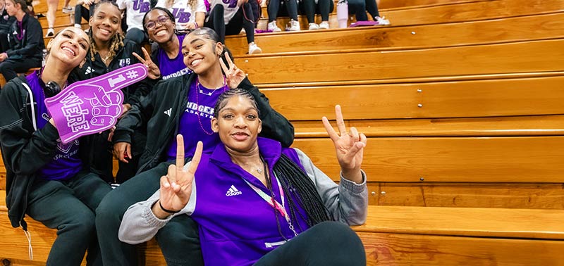 group of students on the bleachers