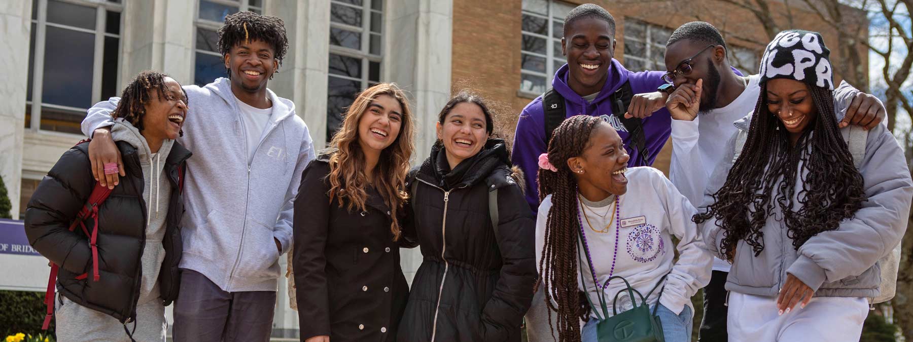 group of smiiling students